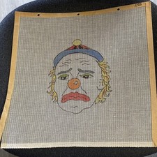 CLOWN Hand Painted Needlepoint Canvas 14  x 14  VIP 156 NEW