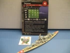 =Axis Allies War at Sea CONDITION ZEBRA Gneisenau 25/40 with card=