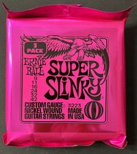 3 Pack- Ernie Ball Super Slinky 9-42 Electric Guitar Strings Sets -New, Sealed