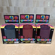 Nee Doh Gumdrop Super Solid Squish Gum Drop Authentic Pink Blue Purple Lot of 3