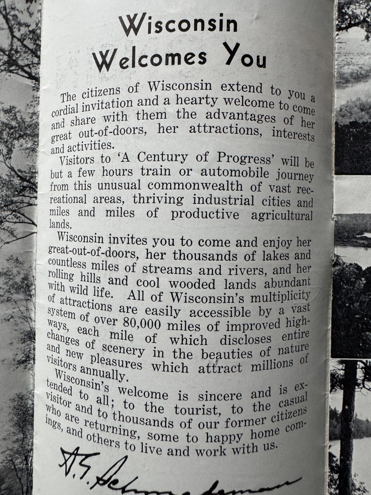 ca 1933 Wisconsin Illustrated Travel Brochure "Vacationland" Century of Progress