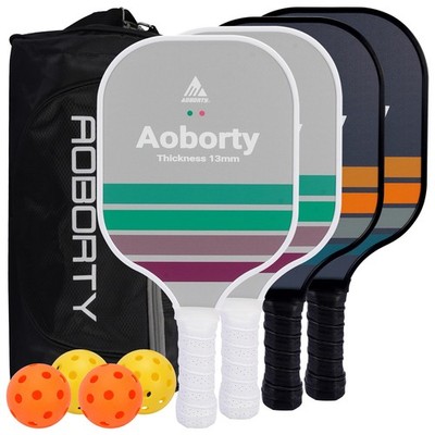 AOBORTY Pickleball Paddles 4 Pack - USAPA Light Graphite Premium Rackets Fibe...