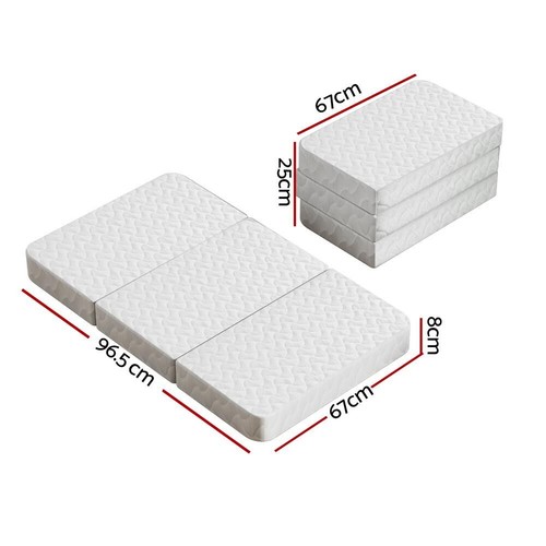 Giselle Foldable Mattress Portacot Foam Mattresses Travel Cot Baby Bamboo Cover - Picture 2 of 12