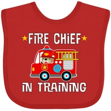 Inktastic Future Fire Chief In Training Baby Bib Firefighter Fireman Childs
