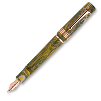 Delta Neo Gallery Fountain Pen, Marigold & Gold, New, Made In Italy