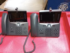 LOT of 2 Cisco CP-8865 Unified IP Endpoint VoIP Video Phone w Camera  Stand