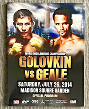 GGG Gennady Golovkin vs Daniel Geale Boxing Official Program 2014 MSG