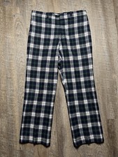 Vintage 80s 90s Pendleton 100 Wool Tartan Plaid Pants Trousers Measures 34x29