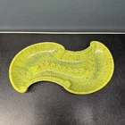Royal Haeger Ashtray 12" Green Vintage Swirl  1021 Mid Century Modern USA