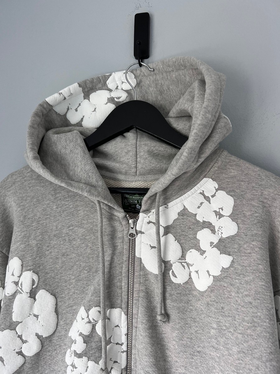 Denim Tears Cotton Wreath Zip Hoodie - Size Medium - Gray | eBay
