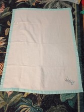 Vtg Looney Tunes Baby Bugs Bunny Blue Crib Blanket Satin Trim 34x44 USA Made