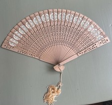 Vintage Chinese Wooden Or Bamboo Fan