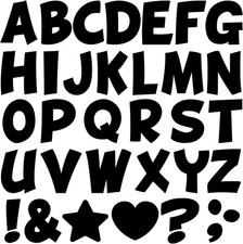 204Pcs Large Letter Stickers 4 Inch Alphabet Stickers 24 Sheets Bulletin Board