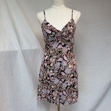 Billabong Island Love Short Summer Dress Size M Floral Sleeveless Multicolor