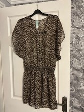 Beach cover up Leopard print size 14