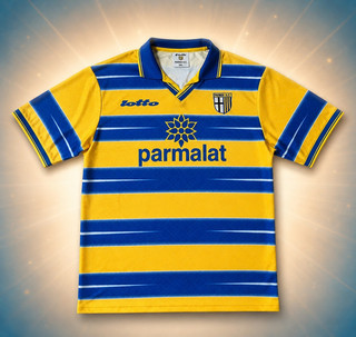 Lotto Parma Calcio No.9 Crespo Original Retro Jersey Jersey 1998 1999 Size XXL