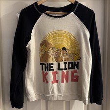 Vintage Disney Sweatshirt Junior's So Large 11-13 The Lion King Raglan Crew