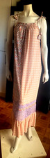 BNWT Ladies NEXT Orange Lilac & Brown MUSHROOM Cup Tassel Crochet Maxi Dress 10