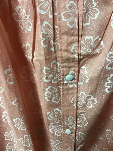 Vintage Zip Snap Wrap Womens 22w House Coat Dress Gown Robe Pink Floral NWT - Picture 7 of 9