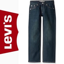 Boy  s Levi  s 505 Regular Fit Straight Leg Blue Jeans. Size 14, EUC