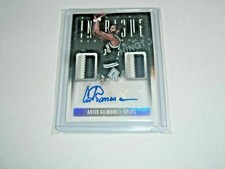 ARTIS GILMORE 14 PANINI INTRIGUE GAME USED DUAL JERSEY AUTO 2/10 SIGNED CARD
