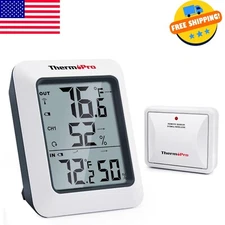 ThermoPro TP60 Digital Hygrometer Indoor Outdoor Thermometer Wireless Tempera