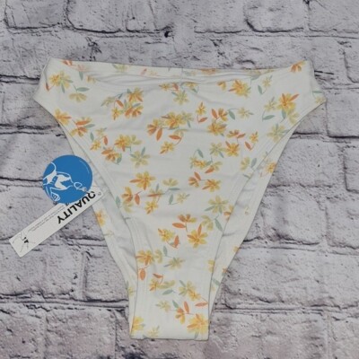 CUPSHE Floral Print High Waisted Bikini Bottom Swim Separates NWT Sz XS