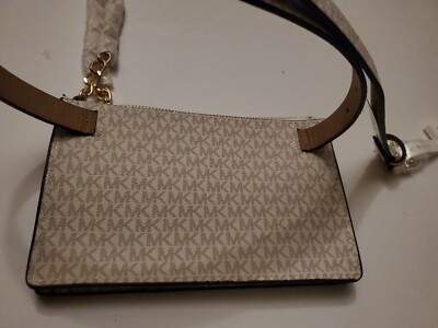 Michael Kors Pull Chain Belt Bag Vanilla Acorn Size Large