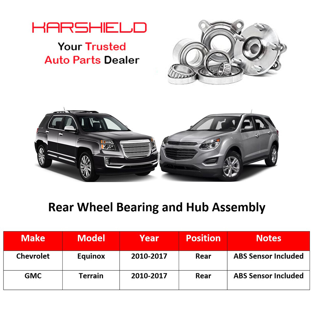 Rear Wheel Hub Bearings Set For 2010-2017 Chevrolet Equinox GMC - Foto 8