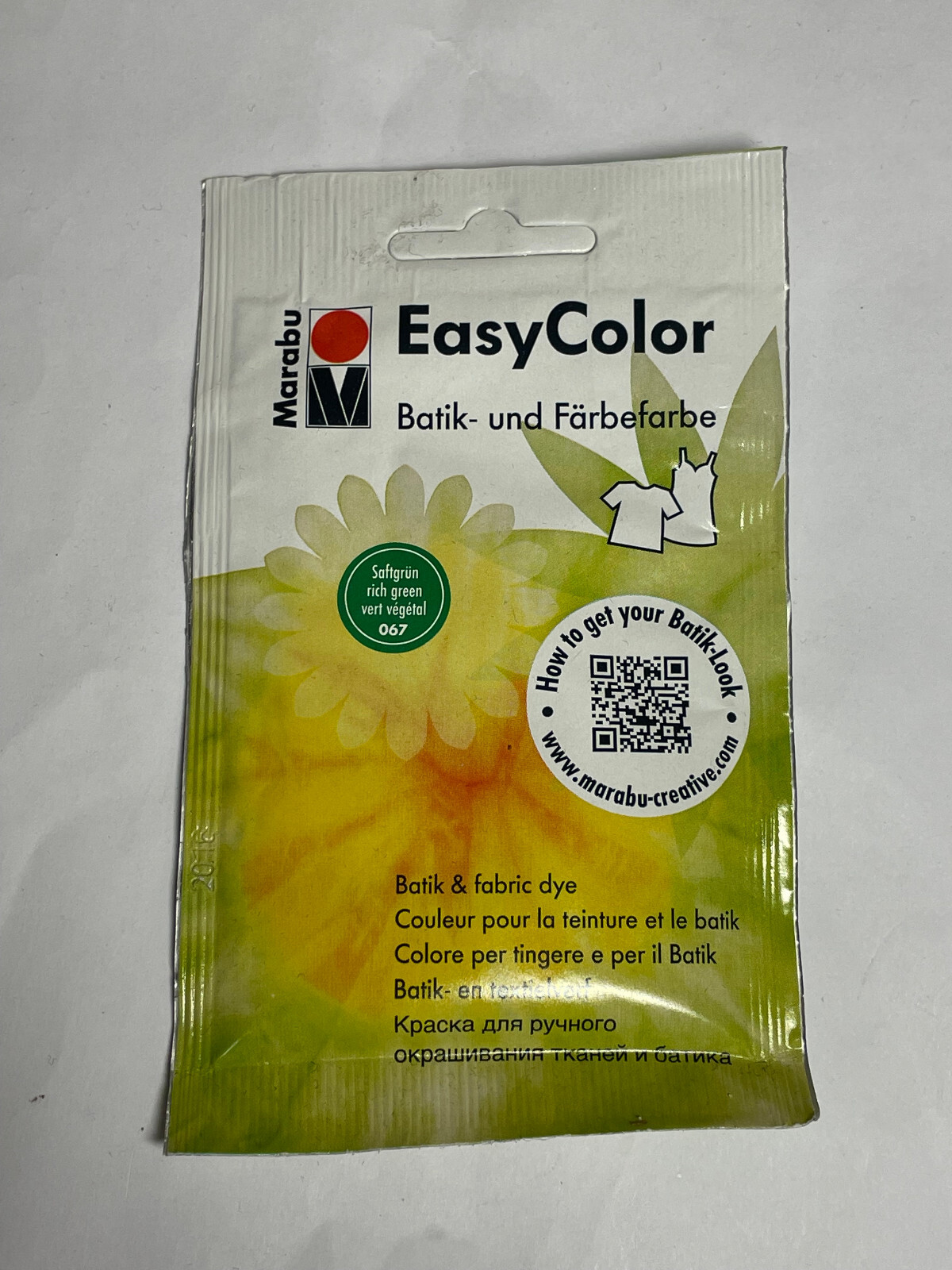 Marabu Batik-Farbe EasyColor – 25 G Schwarz, Für Stoff & Kreativprojekte