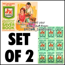 Fridge Fun Refrigerator Magnet S&H GREEN STAMPS Set of 2 Vintage Retro Nostalgia