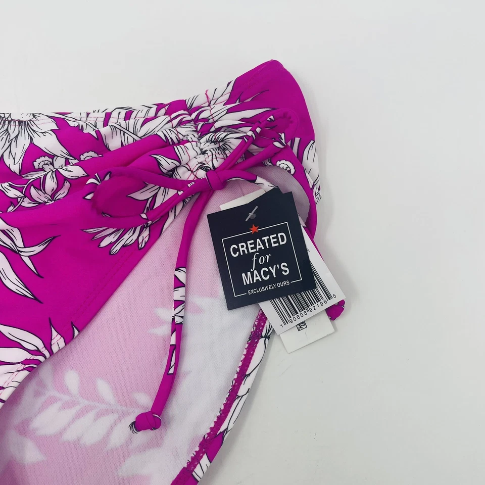 California Waves Juniors Medium Floral High Waisted Side Tie Bikini Bottoms 1580 - Image 4 of 4