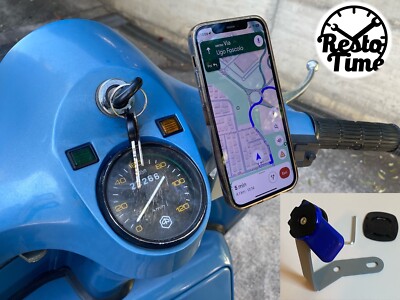 Phone Holder Vespa PK PX T5 mount For Quad Lock Front Bike Twist Device 125  150 UK