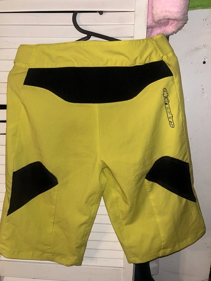Pantalones Cortos Alpinestars Outrider WR Para Hombre 30 Cintura Ajustable Negro Amarillo Motocross Foto 3 de 3