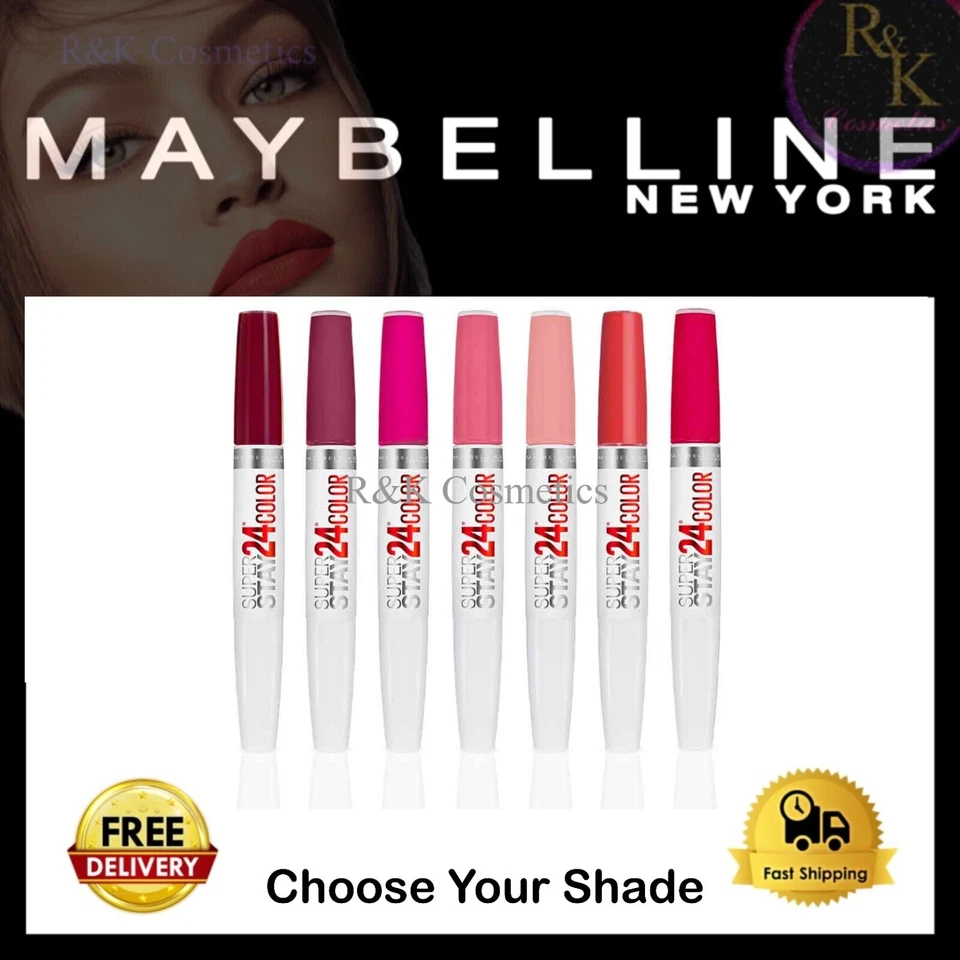 Maybelline 24 Hour Superstay Lip Color Lipstick Dual Ended - Choose Your Shade - Image 1 of 4