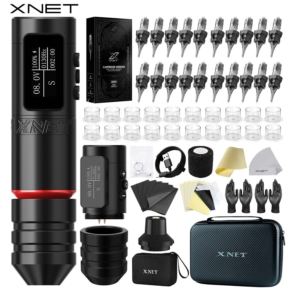 Wireless Tattoo Machine Pen Kit With Brushless Motor Touch Screen