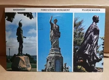 Famous Monuments, Historic Plymouth, Massachusetts, Massasoit, Forefathers,...