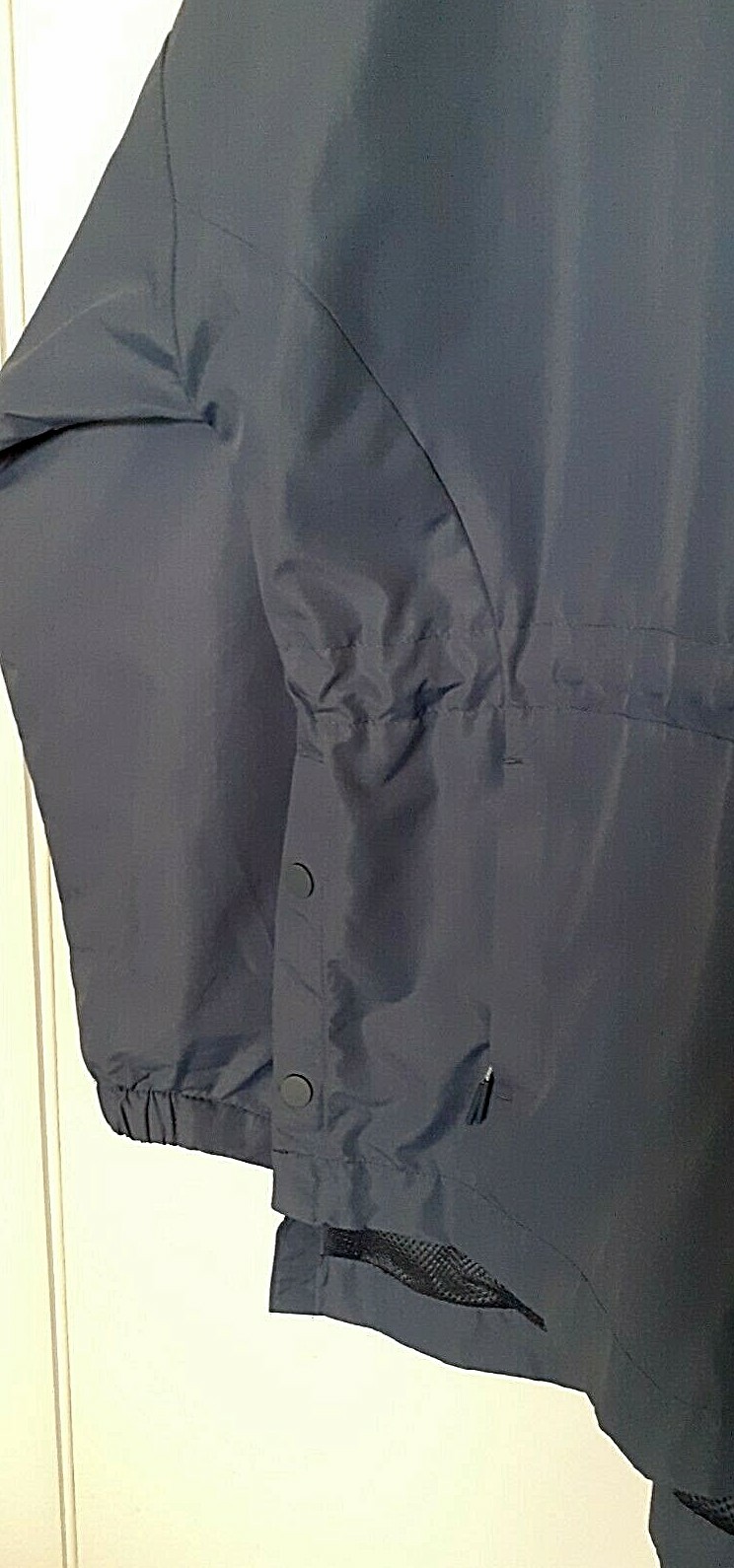Champion 100% polyester solid blue zip front wind… - image 3