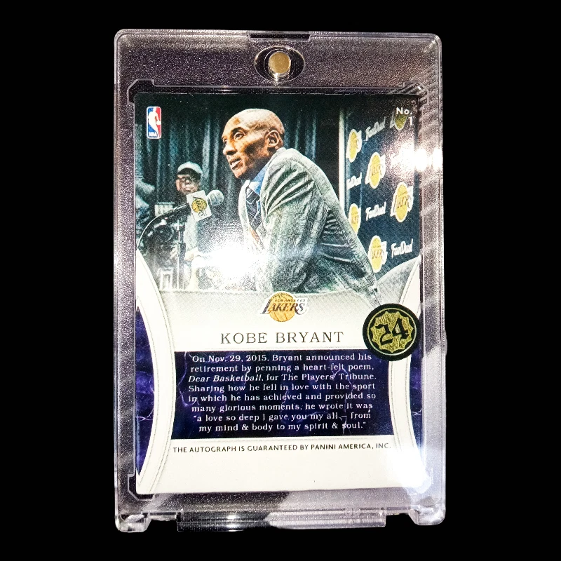 Maglia firmata Logoman Kobe Bryant autografata carta stella 1 pezzo - Immagine 2 di 3