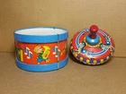 Vintage Ohio Art Company Snare Drum & Spinning Top Tin Kids World's Best Toys