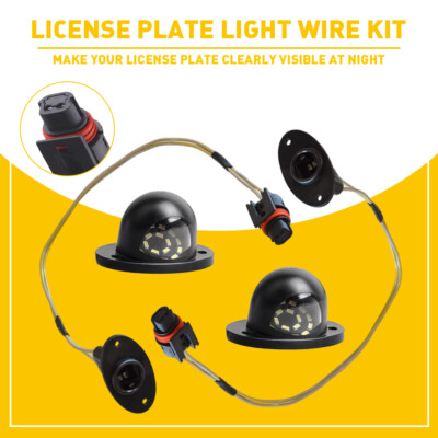 For 94-01 Dodge RAM 2500 1500 3500 LED License Light Plate Lens Lamp with wire