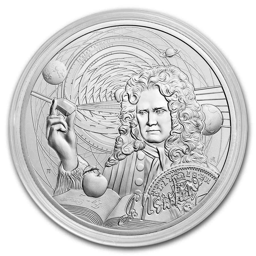 2022 Niue 1 oz Silver Icons of Inspiration: Isaac Newton BU