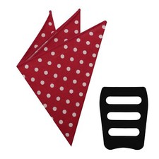 Pocket Squares for Men Polka Dots Handkerchief for Men with Holder Mens Pocke...