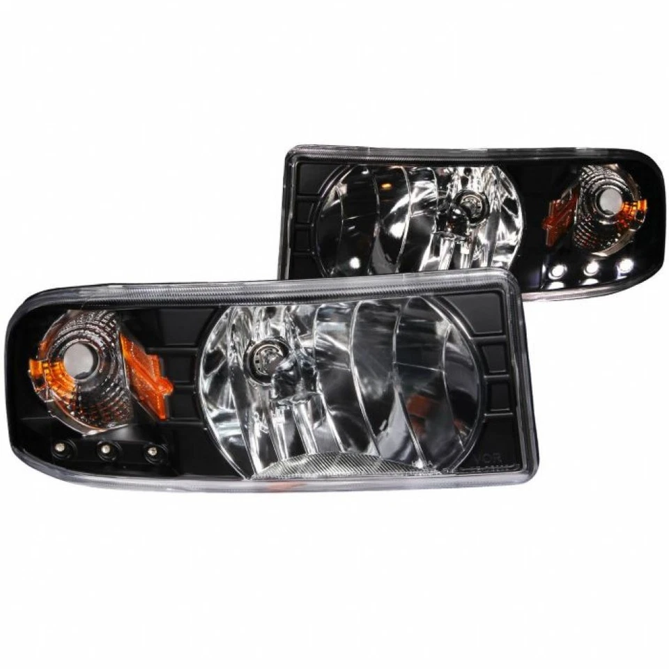 ANZO For Dodge Ram 2500/3500 1994-2002 Crystal Headlights Black w/ LED Foto 3 de 4