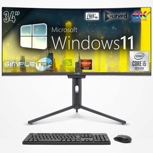 PC All In One Core i5 10. Gen 34" Gebogen 4K Win11 16GB 480GB GTX1660 6GB Gaming