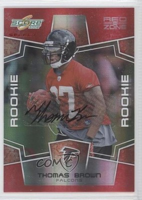 2008 Score Select Red Zone 29/30 Thomas Brown #415 Rookie Auto RC 00em