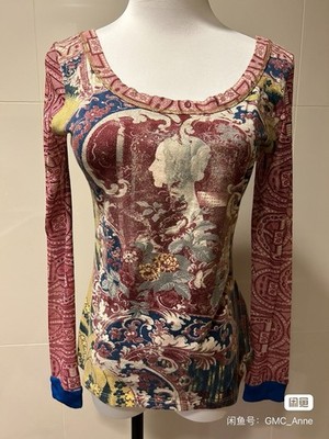 Save the Queen Vintage Mesh long sleeve Top. Very rare Print. Fit S-L. 