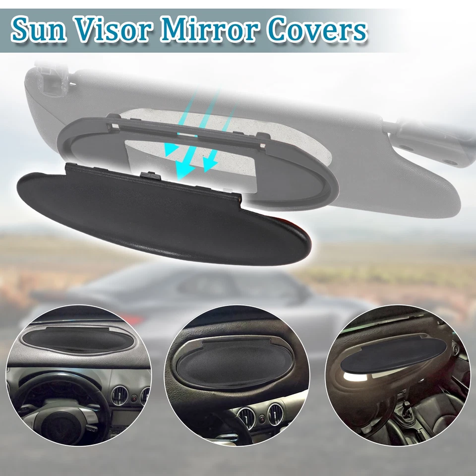 1X Sun Visor Rearview Mirror Covers Fits for Porsche 911/996/997 Boxster Cayman Foto 3 de 4