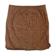 Ralph Lauren Brown Paisley Vintage Mini Skirt Size 6