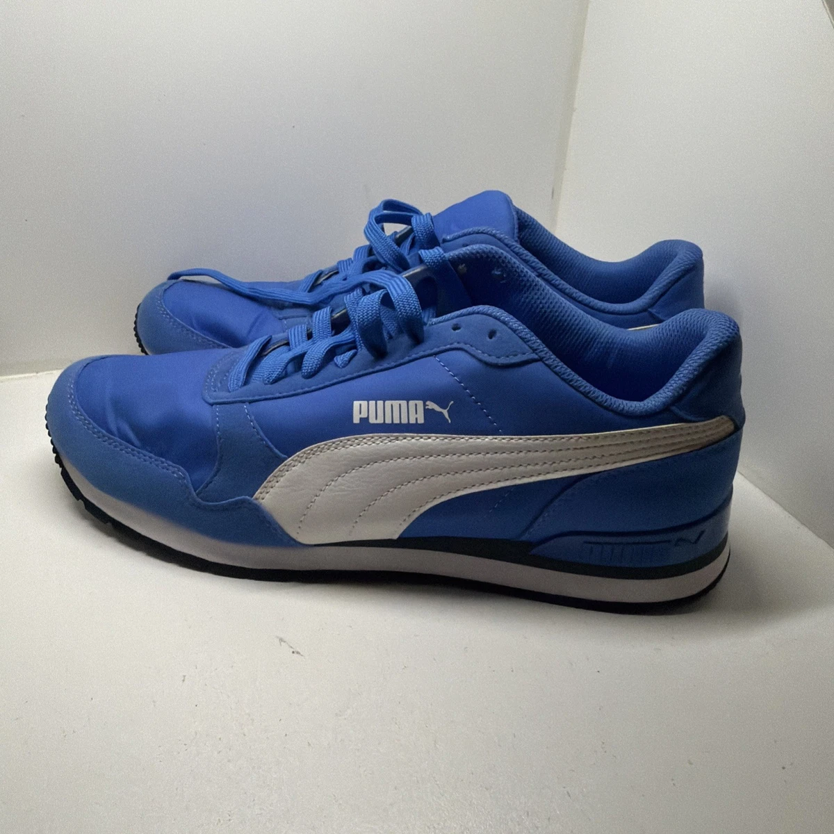 PUMA Mens 10.5 Runner V2 Mesh Navy Blue White Casual Sneakers Shoes 365278 ST Runner v4 Mesh Sneakers Unisex | PUMA main image 4